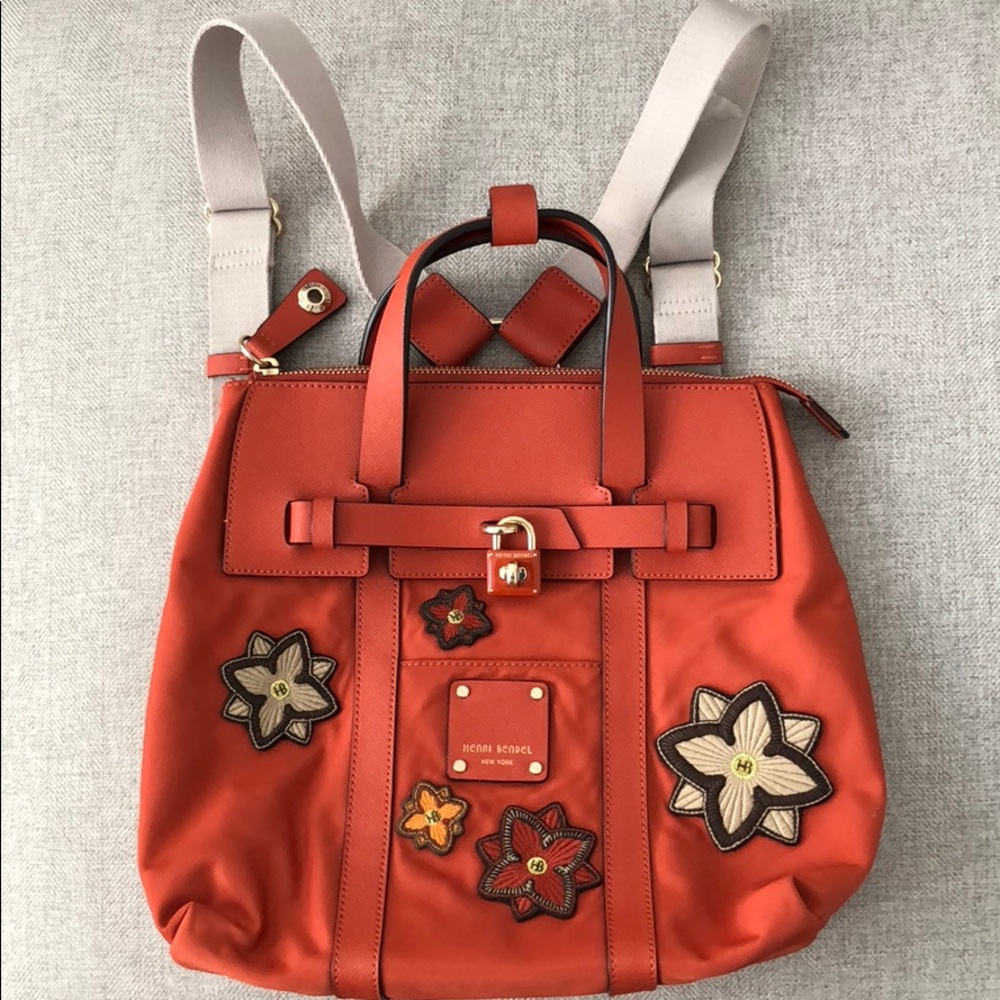 Henri bendel jetsetter mini backpack with patches